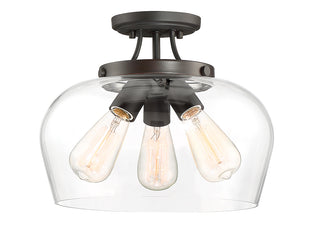 Octave 3-Light Ceiling Light in English Bronze