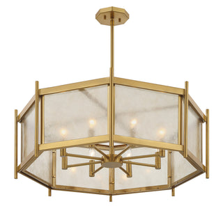 Jacobs 8-Light Chandelier in Warm Brass