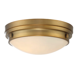 Lucerne 2-Light Ceiling Light in Warm Brass