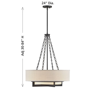 Brentwood 4-Light Pendant in Matte Black