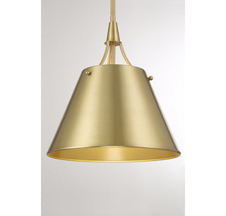 Willis 1-Light Pendant in Warm Brass