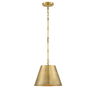 Alden 1-Light Pendant in Warm Brass