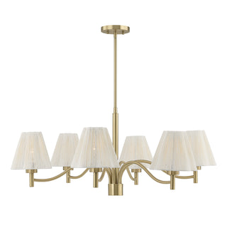 Rosa 6-Light Chandelier in Noble Brass