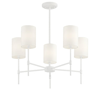 5-Light Chandelier in Bisque White