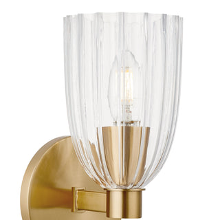 1-Light Wall Sconce in Natural Brass