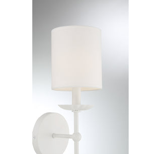 1-Light Wall Sconce in White