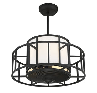 Oslo 4-Light Fan D'Lier in 
Matte Black