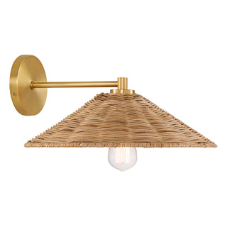 1-Light Wall Sconce in Natural Brass