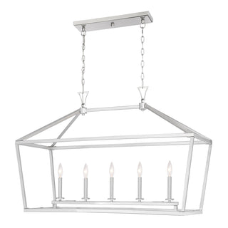 Townsend 5-Light Linear Chandelier in Satin Nickel
