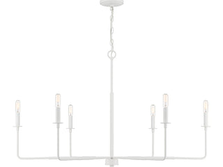 Salerno 6-Light Chandelier in Bisque White