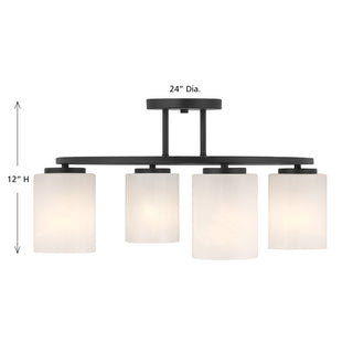 Herron 4-Light Ceiling Light in Matte Black