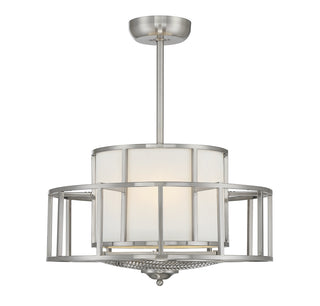 Oslo 4-Light Fan D'Lier in Satin Nickel