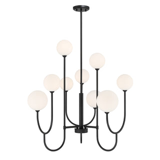 Chester 9-Light Chandelier in Matte Black