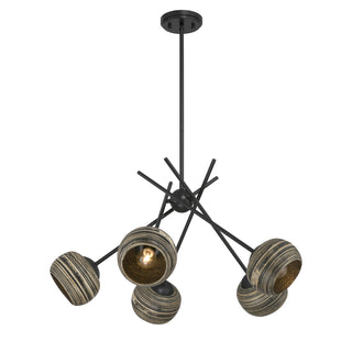 Jasper 5-Light Chandelier in Matte Black