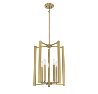 Benson 5-Light Pendant in Warm Brass