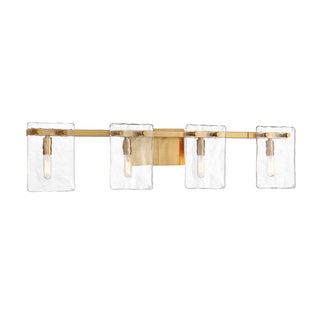Genry 4-Light Bathroom Vanity Light in Warm Brass