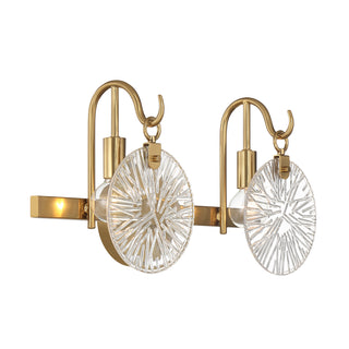 Addison 2-Light Bathroom Vanity Light in Warm Brass