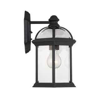 Kensington 1-Light Outdoor Wall Lantern in Textured Black