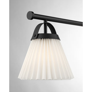 3-Light Linear Chandelier in Matte Black