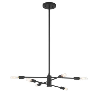 Lyrique 6-Light Chandelier in Matte Black