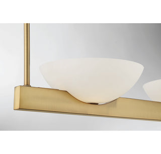 Fallon 3-Light Linear Chandelier in Warm Brass
