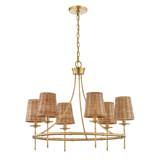 Ashbury 6-Light Chandelier in Warm Brass