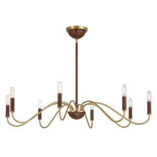 Abeline 8-Light Chandelier in Warm Brass