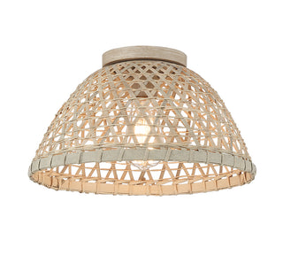 1-Light Ceiling Light in Natural Rattan