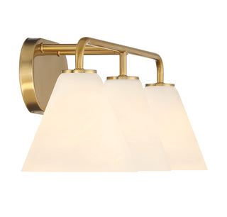Blair 3-Light Bathroom Vanity Light in Warm Brass
