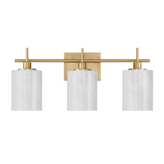 3-Light Bathroom Vanity Light in Natural Brass