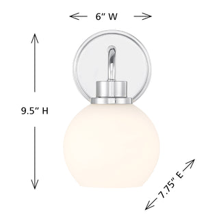 1-Light Wall Sconce in Chrome