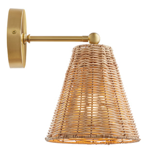 1-Light Wall Sconce in Natural Brass (Set of 2)