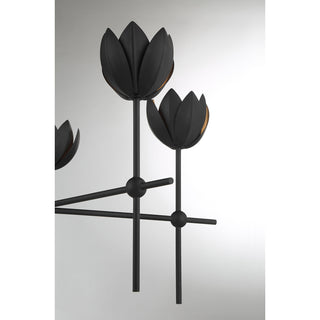 5-Light Chandelier in Matte Black