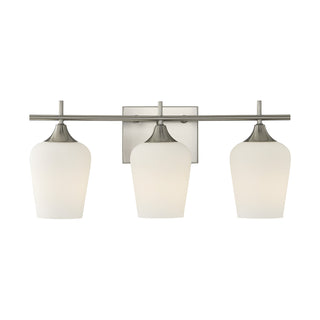 Octave 3-Light Bathroom Vanity Light in Satin Nickel