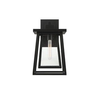 Denver 1-Light Outdoor Wall Lantern in Matte Black