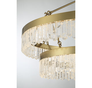 Landon 2-Light LED Pendant in Warm Brass
