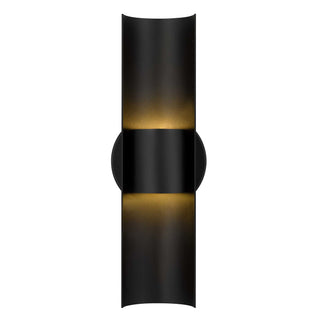 Hugo 14 Inch Outdoor Wall Sconce in Sand Black Finish