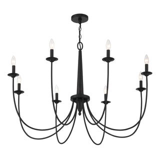 Stonecrest 8-Light Chandelier in Matte Black