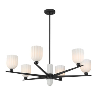 Collier 6-Light Chandelier in Matte Black