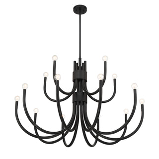 Sorrento 15-Light Chandelier in Matte Black