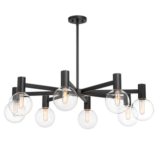 Wright 8-Light Chandelier in Matte Black
