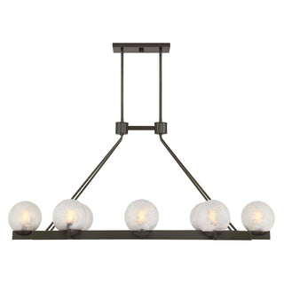 Darien 8-Light Linear Chandelier in Mediterranean Bronze