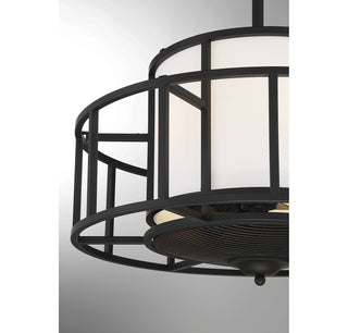 Oslo 4-Light Fan D'Lier in 
Matte Black