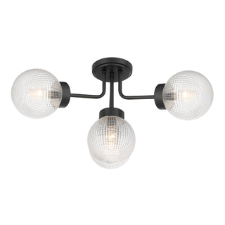 Coral 4-Light Semi-Flush in Matte Black
