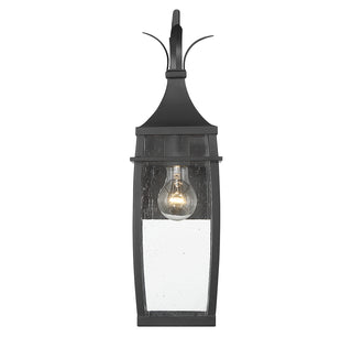 Montpelier 1-Light Outdoor Wall Lantern in Matte Black