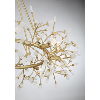 Once 8-Light Chandelier in Spun Gold by Breegan Jane