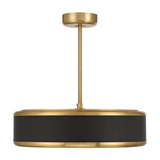 Archer LED Fan D'Lier in Warm Brass