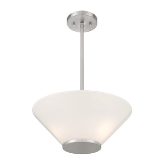 Blair 3-Light Convertible Semi-Flush or Pendant in Satin Nickel