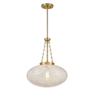 Willow 1-Light Pendant in Warm Brass