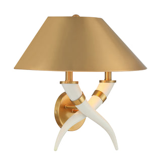 Hearne 2-Light Wall Sconce in Warm Brass by Dann Foley